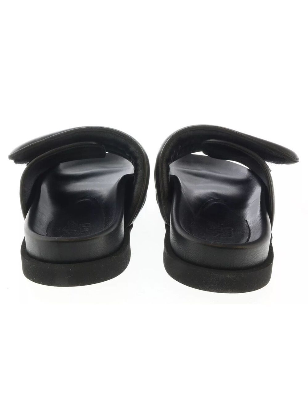 Gia Borghini Black Padded Leather Platform Slides Mules Size 36.5, US 6 - Picture 4 of 12